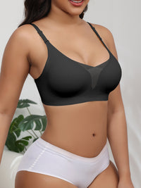 3PCS EssElegance Wire-free Adjustable Seamless Bra For Women - Breathable Sheer Mesh Daily Comfort, Non-Slip Straps & Back Smoothing, All-Season Lightweight Bralette