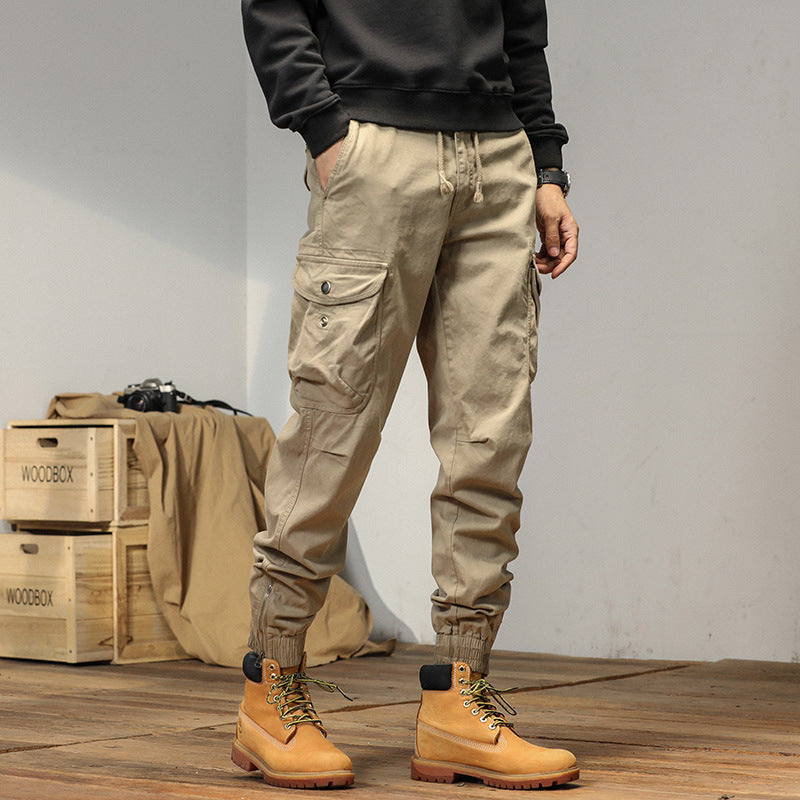 Overalls Men's Slim-fitting Ankle-tied Casual Pants Men's Pants Summer Trousers