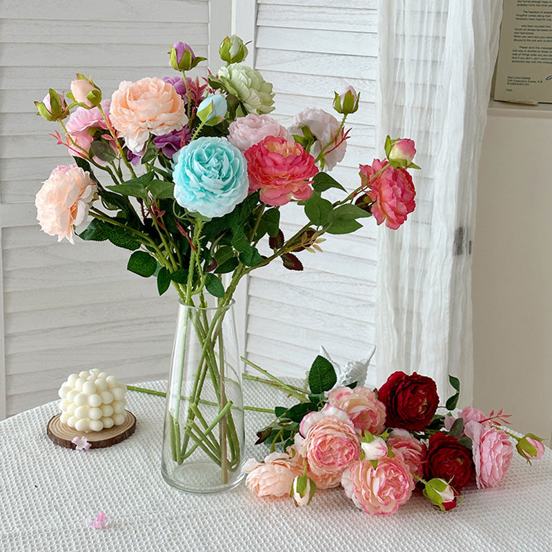 High Quality Peony Artificialfake Flower Decoration Rose Living Room