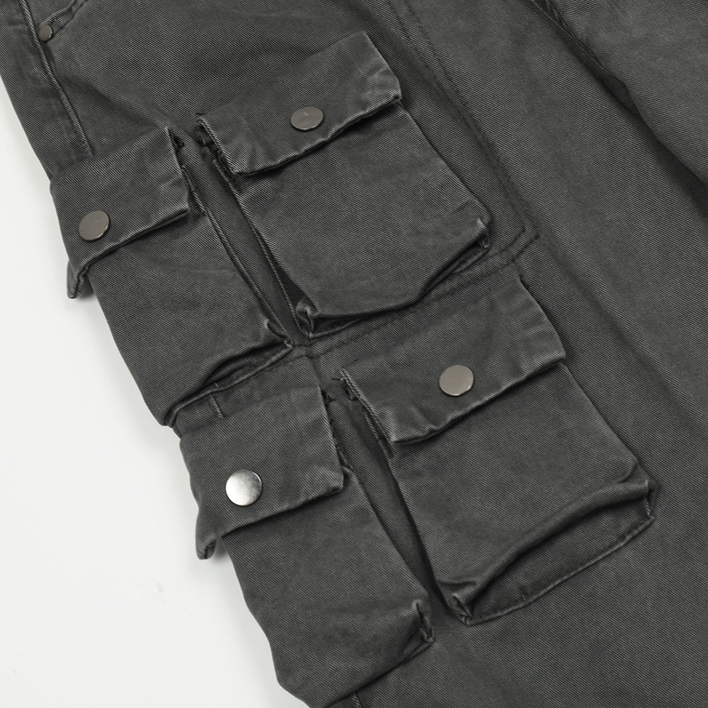 Mechanical Style Tactical Multi-pocket Jeans Men