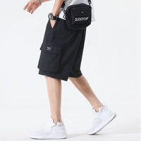 Japanese-style High-street Functional Workwear Shorts For Men