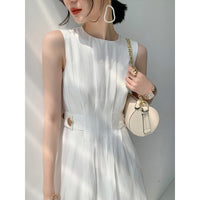 French Style Gilt Satin Dress Feminine Style
