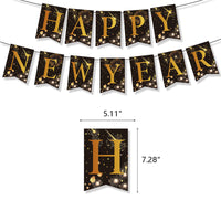 Decorative Balloons Banners And Happy New Year Set For The New Year Party In