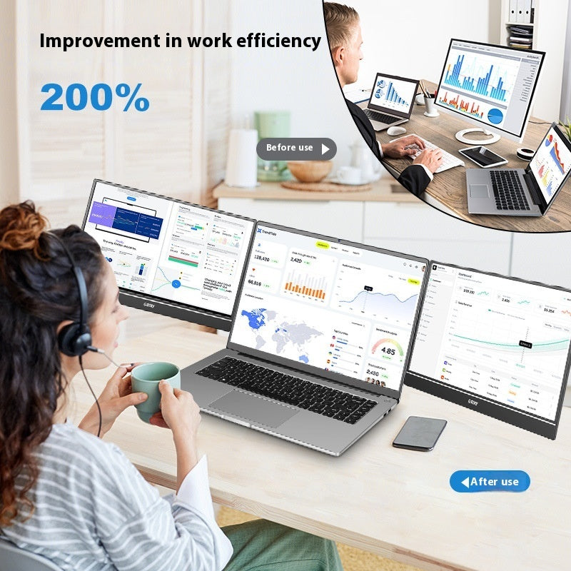 HD 14-inch Single-screen Dual-screen Office Display