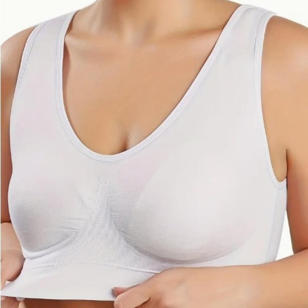 3-Pack Sports Bras For Women, Padded Strappy Racerback Push Up Open Back Medium Support Sports Yoga