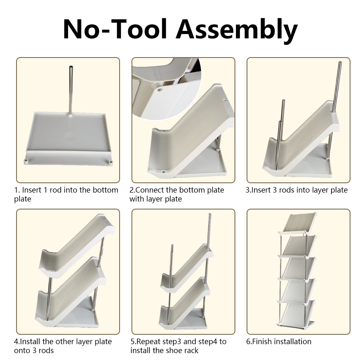 8 Tier Vertical Shoe Rack Narrow Free Standing Storage Organizer For Entryway Space-Saving Stackable Shoe Holder Corner Shoe Tower For Entryway Bedroom Hallway Living Room