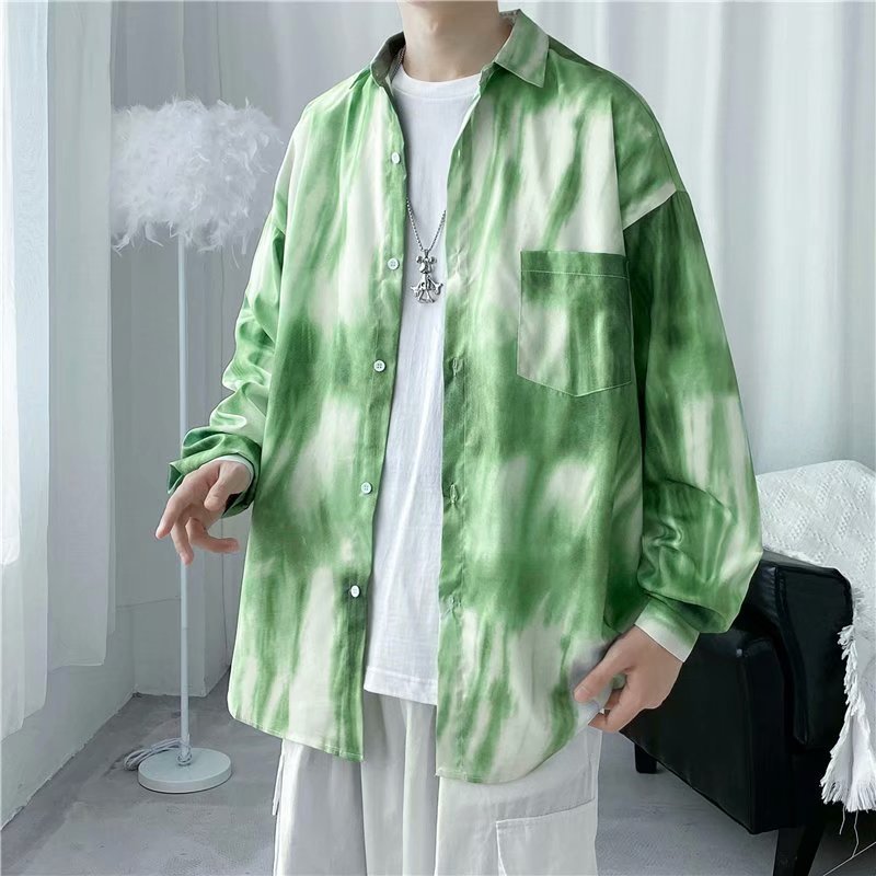 Hong Kong Style Vintage Floral Shirt Men