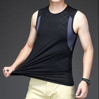 Fashion Thin Personality Ice Silk Vest Men