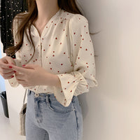 Retro Hong Kong Style Personalized Western Style Blouse