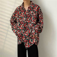 Hong Kong Style Vintage Floral Shirt Men
