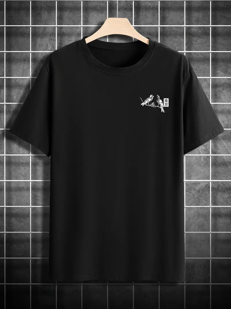 Retro Loose-fit Short-sleeve Printed T-shirt