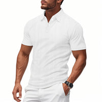 Men's Polo Shirt Short Sleeve Simple British Style Collar T-shirt