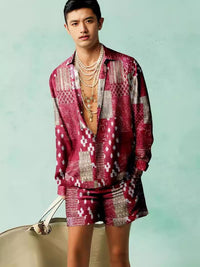 3D Digital Printing Short Sleeve Shirt Shorts Casual Suit
