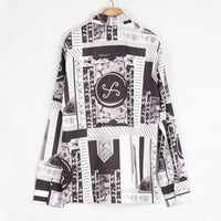 Floral Shirt Casual Business Men's Long-sleeved Trend Top