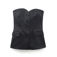 Gray Women's Urban Temperament Underwear Style Vest Top Straight Pants Suit