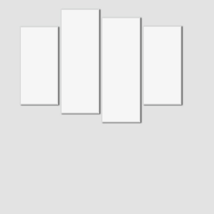 Custom Quadruple Canvas Frameless Painting