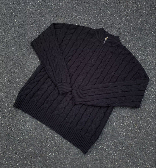 Mens Casual, Slightly High-neck Knit Sweater A Trendy Top