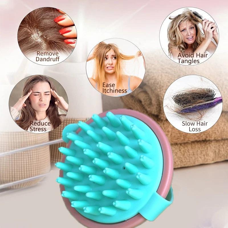 VIEJKLG Detachable Hair Styling Product Comfort Scalp Massage Brush Waterproof Personal Cleaning Bathroom Accessory Shampoo Tool