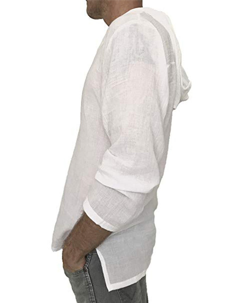 Men's New Cotton And Linen Ethnic Style T-shirt