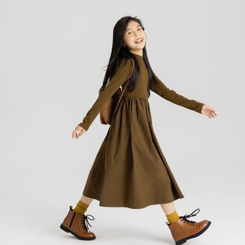 Children Princess Long Sleeve Knitted Dress