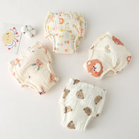 Korean Style Cotton Baby Training Learning Gauze Diaper Pants