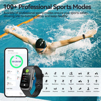 AMOLED Unisex Fitness Tracking Smartwatch With Heart Rate, Blood Oxygen And Sleep Monitoring, Waterproof Function, Pedometer, Swimming Health Activity Tracking