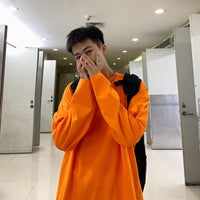 Hong Kong Style Long-sleeved T-shirt Sweater Solid Color Bottoming Shirt