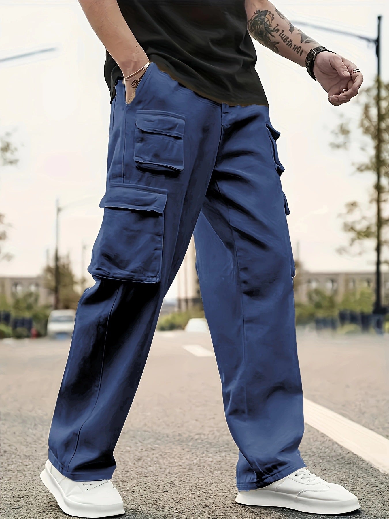 Overalls Casual Sports Pants Loose Men And Women Long