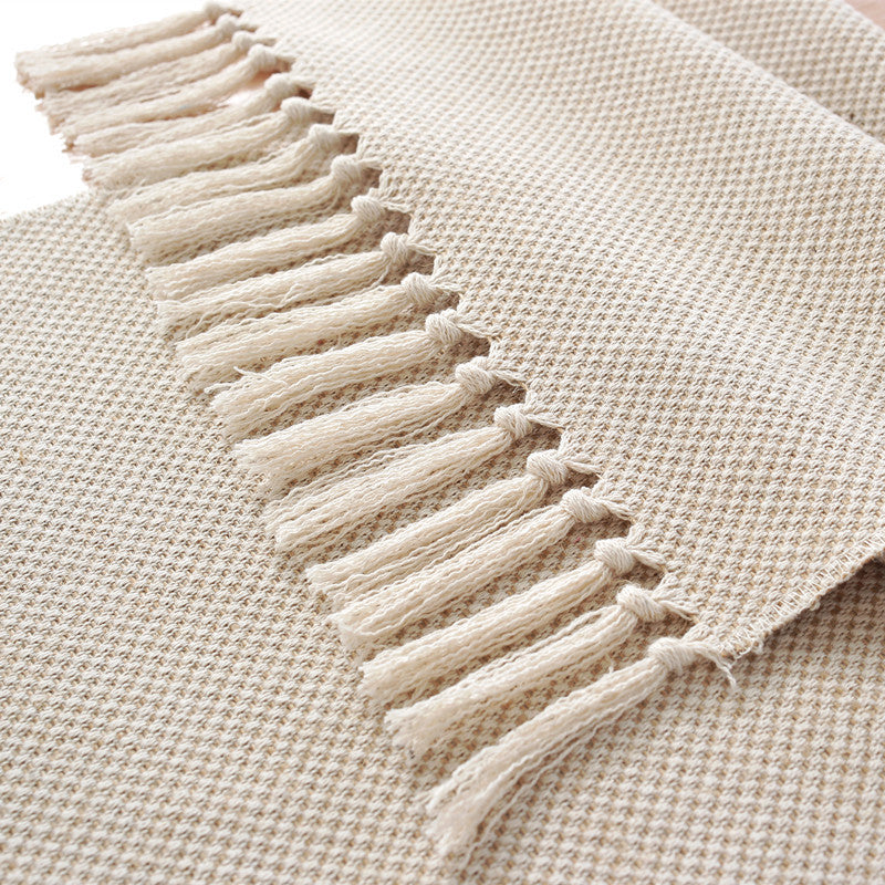 Home Decoration Simple Woven Cotton And Linen Table Runner