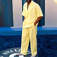 Fashion Personality Men Casual Polo Collar Suit