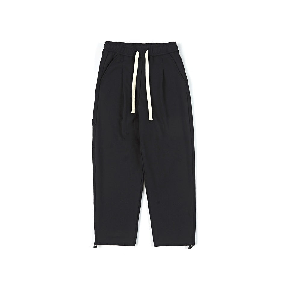 Basic Style Retro Thickened Sweatpants For Men