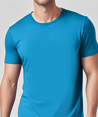Solid-color Casual Short-sleeve Crew-neck T-shirt For Spring