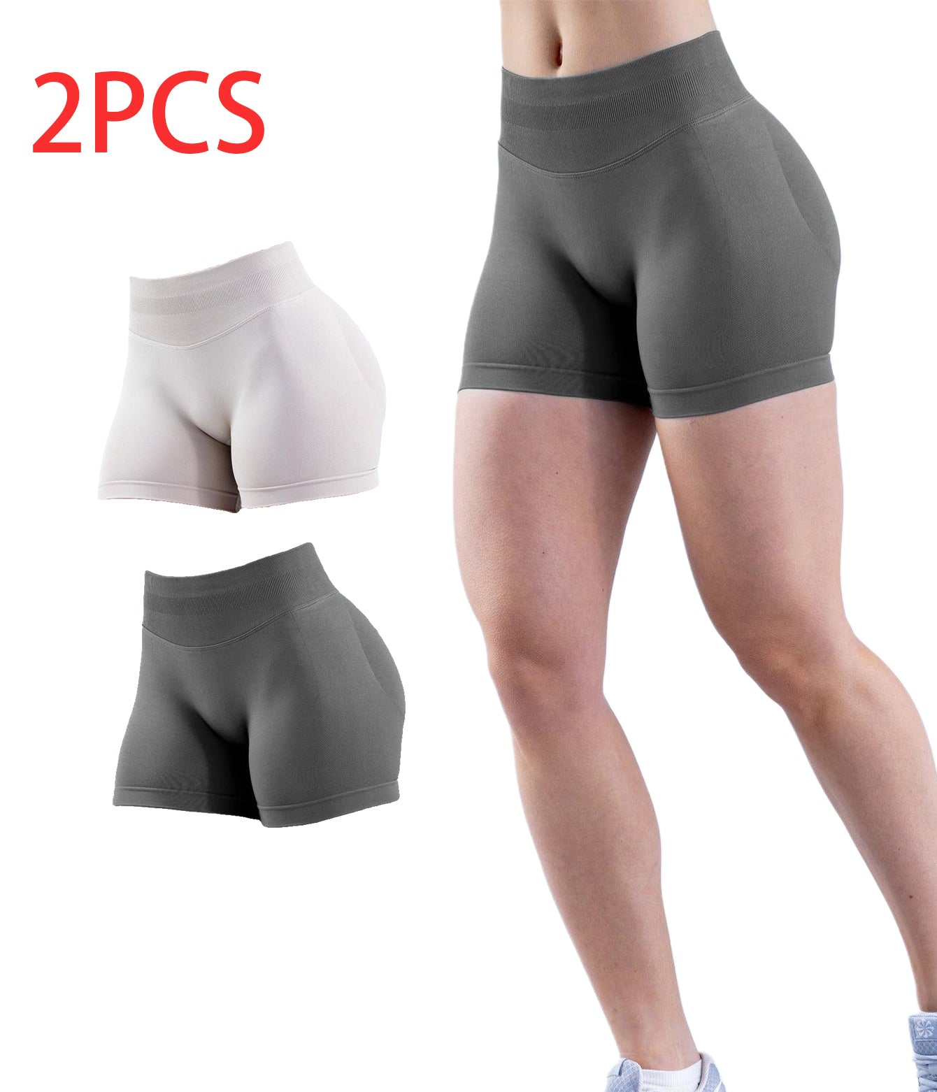 2pcs Quick-drying Breathable Yoga Shorts