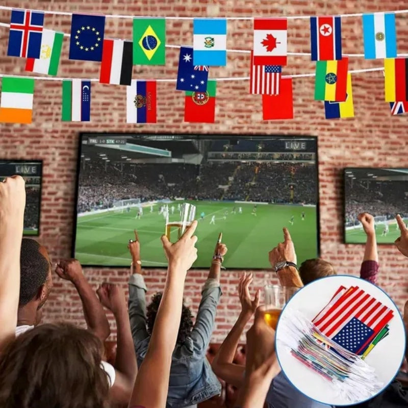 Countries String Flag International Bunting Banners World Flag Banner Decoration For Festivals Sports Clubs Bars Celebrations Party Decorations Mother's Day Graduation