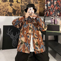 Hong Kong Style Vintage Floral Shirt Men