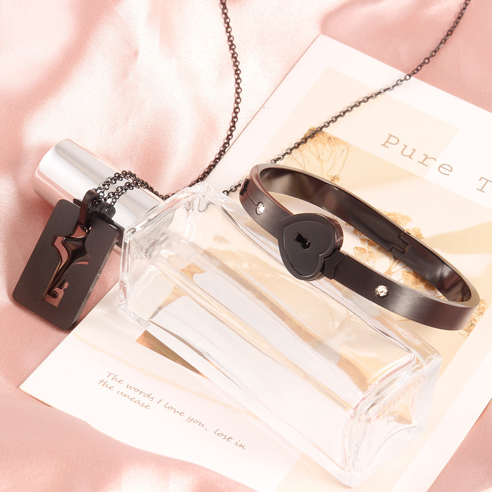 Men And Women Couple Love Lock Alloy Bracelet