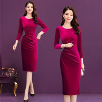 Women's Spring Clothing Pleuche Dress