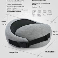 Soft Memory Foam Travel Neck Pillow U Shape Adjustable Support Comfortably Sleeping On Plane Car Office Noon Break