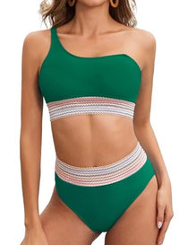 Women's Fashion Simple Solid Color Bikini Set