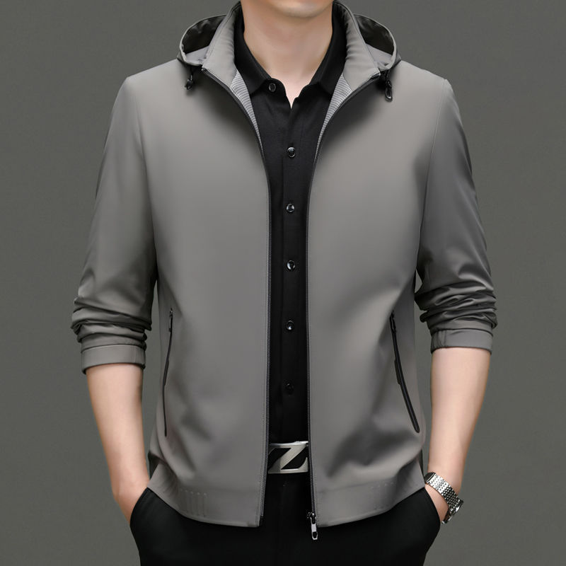 Hooded Jacket Casual Detachable Outerwear