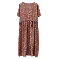 New Style Loose Western Style Floral Dress