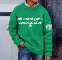 Coarse-needle Fabric 3D Digital-print Crewneck Hoodie For Men And Women With Striped Patchwork