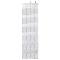 Over The Door Shoes Rack 24-Pocket Crystal Clear Organizer 6-Layer Hanging Storage Shelf For Shoes Slippers Small Toys Closet Cabinet