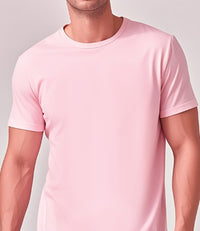 Solid-color Casual Short-sleeve Crew-neck T-shirt For Spring