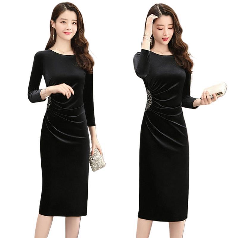Women's Spring Clothing Pleuche Dress