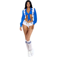 Split Blue XINGX Cheerleading Clothing