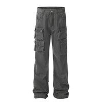 Mechanical Style Tactical Multi-pocket Jeans Men