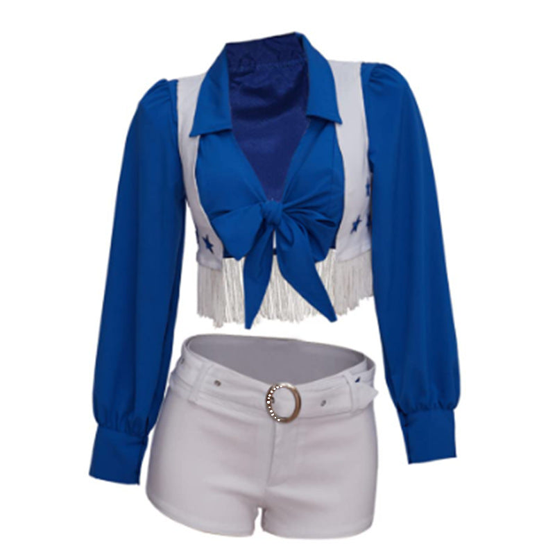 Split Blue XINGX Cheerleading Clothing