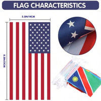 Countries String Flag International Bunting Banners World Flag Banner Decoration For Festivals Sports Clubs Bars Celebrations Party Decorations Mother's Day Graduation