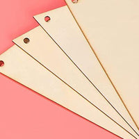 20pcs Wooden Triangular Flag Banners For Holiday Decoration Hanging